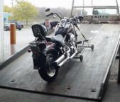 Motorcycle loader fo towing